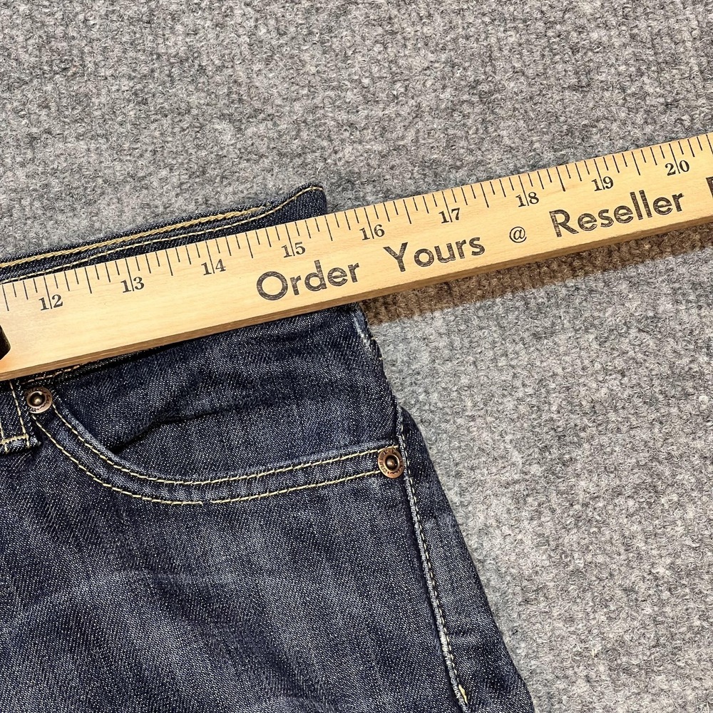 David Kahn Jeans Womens 28 Blue Dark Wash Mid Rise Flare Stretch Denim USA - Picture 15 of 15
